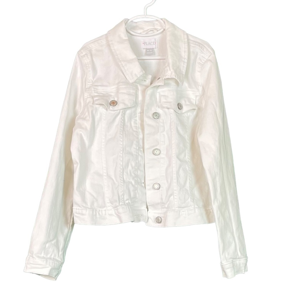 (127) Children's Place Girls White Jean Jacket